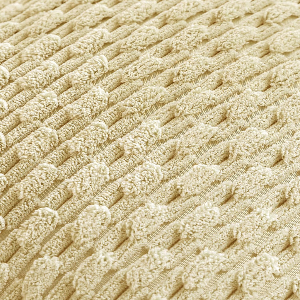 Cozoomy Set of 4 Pale Yellow Decorative Throw Pillow Covers 26x26 Inch Corduroy Pillow Covers for Bed Couch Sofa Living Room Soft Square Cu…