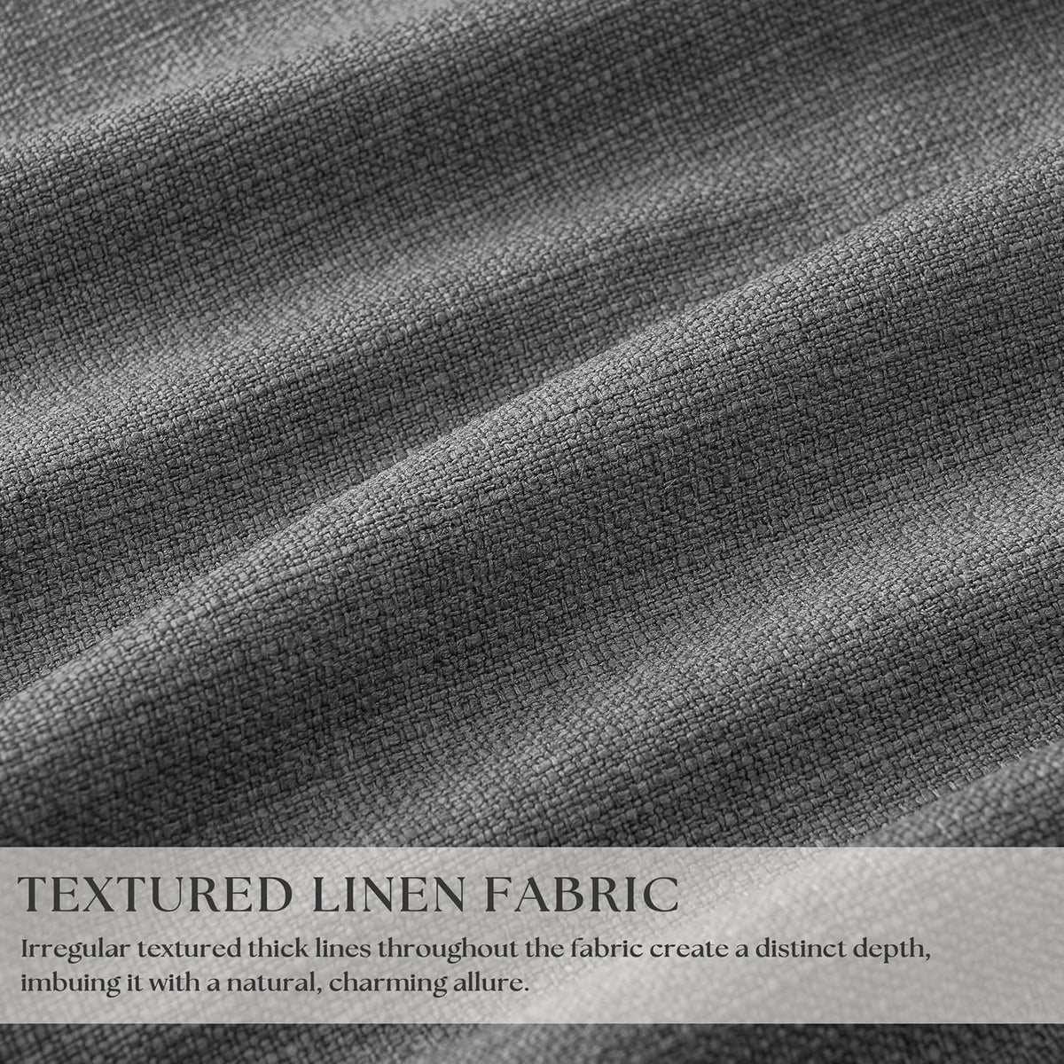 Twodrapes Grey Pleated Linen Blackout Curtains 80 Inches Long for Bedroom Living Room Pinch Pleat Black Out Thermal Insulated Ring Hooks Ba…