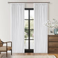 Twodrapes Pinch Pleated Blackout Curtains 102 Inches Long for Bedroom 100% Black Out Thick Linen Dual Layer Pinch Pleat Drapes with Back Ta…