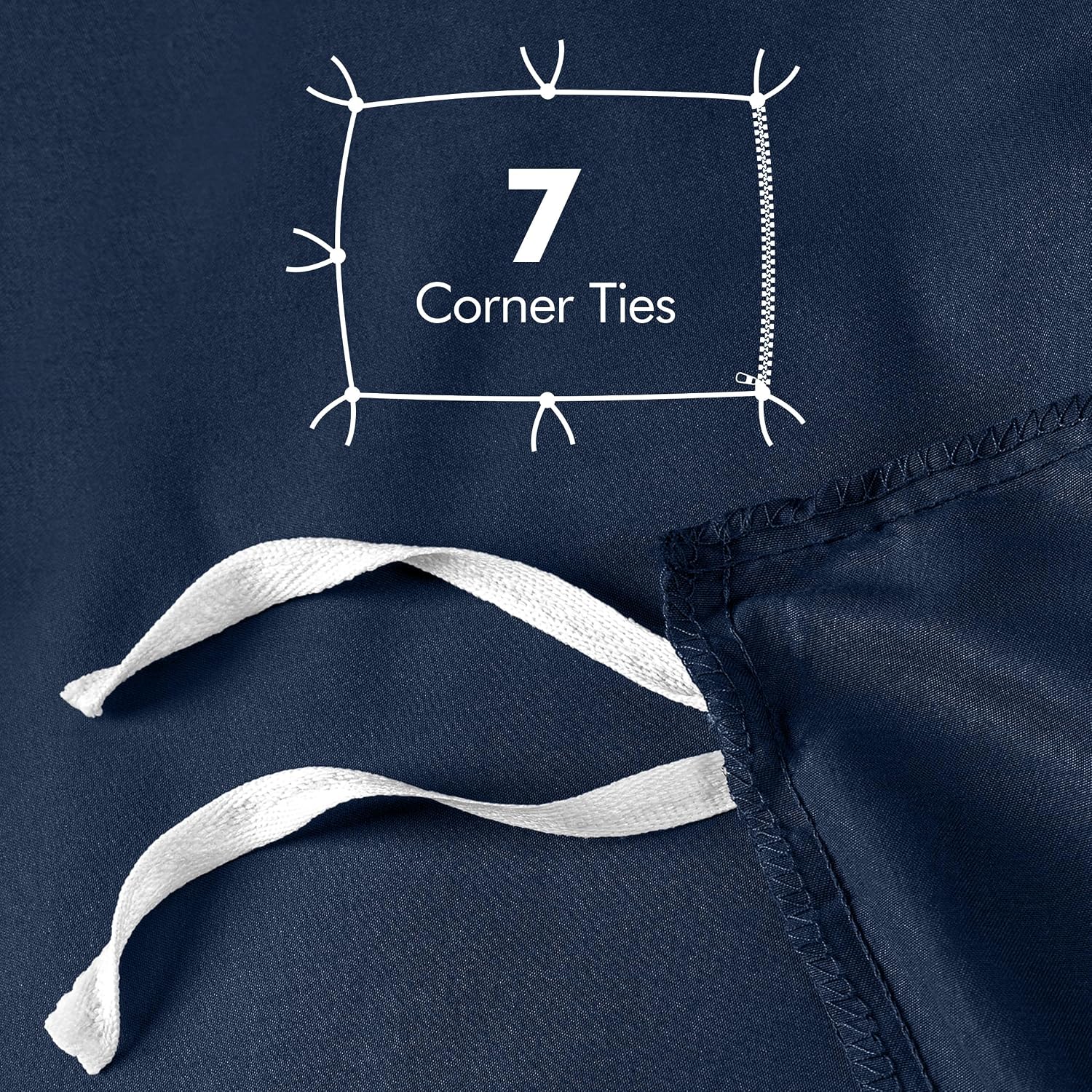Utopia Bedding Duvet Cover Queen Size - 3 Piece with Zipper Closure - 1 Comforter Cover 90X90 Inches & 2 Pillow Shams 20X26 Inches (Navy)…