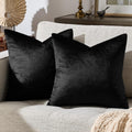 GIGIZAZAFocusingonhomedecoration GIGIZAZA Black Velvet Pillow Covers 20x20, Decorative Square Throw Pillows Modern Covers Big Solid Living R…