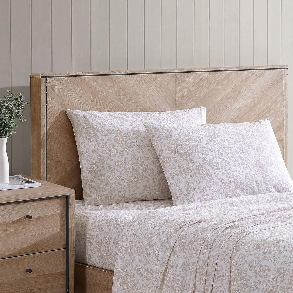 StoneCottage Stone Cottage - Queen Size Sheet Set, Crisp Percale Cotton Bedding with Matching Pillowcases, Fully Elastic Fitted Sheet, Deep…