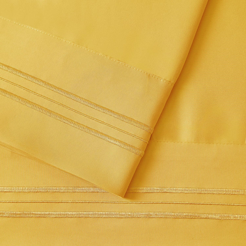 Nestl Yellow King Pillow Cases 2 – Soft King Size Pillow Case, 1800 Brushed Microfiber Pillowcases, Envelope Closure Pillowcase, King Pillo…