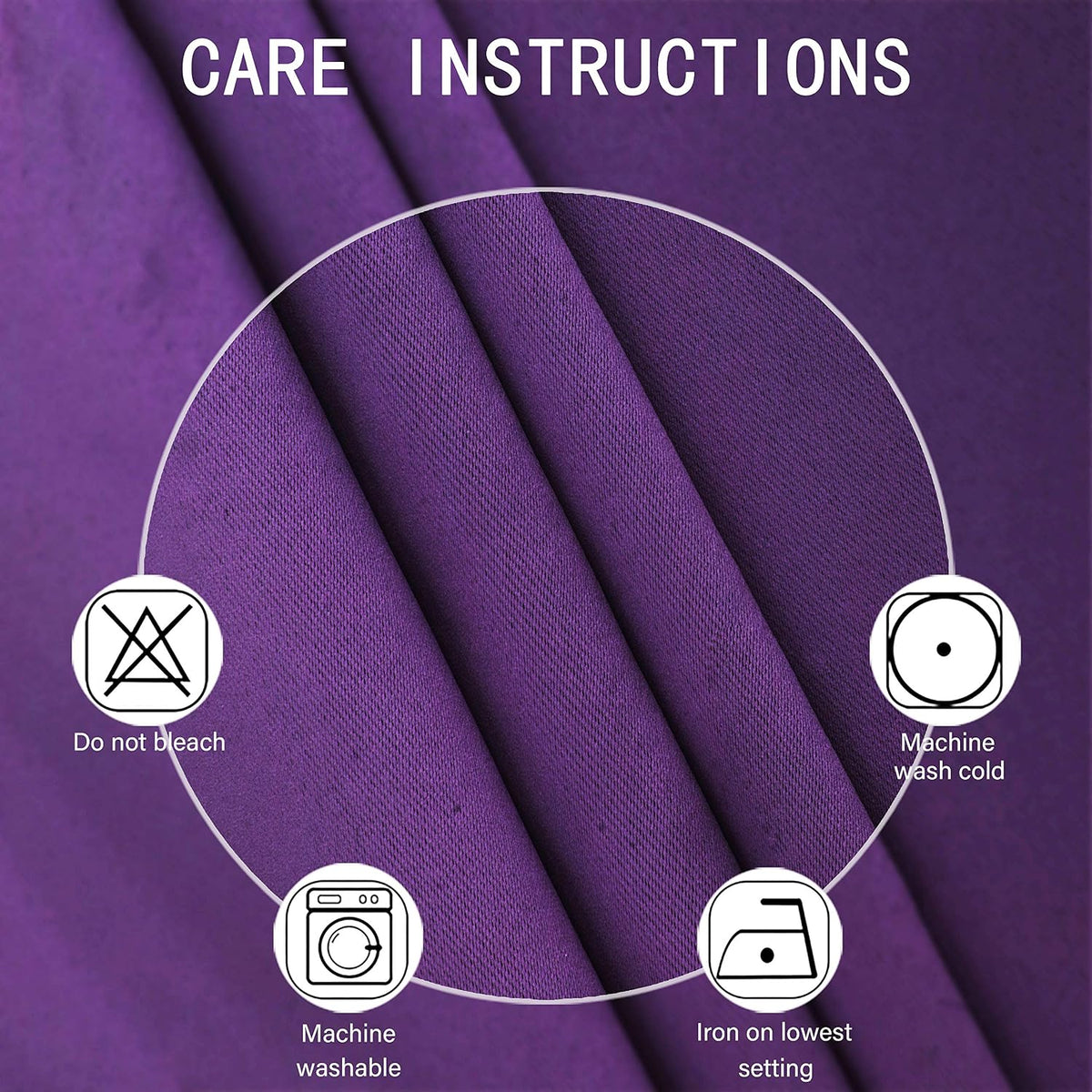 Lemomo Purple Thermal Blackout Curtains/38 x 63 Inch/Set of 2 Panels Room Darkening Curtains for Bedroom 63 Inch silver