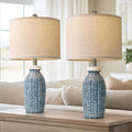 G-SAFAVA 22.75" Table Lamps for Bedroom Living Room Boho Lamp Set of 2 Farmhouse Lamp Bedside Nightstand Small Rustic Vintage Retro…