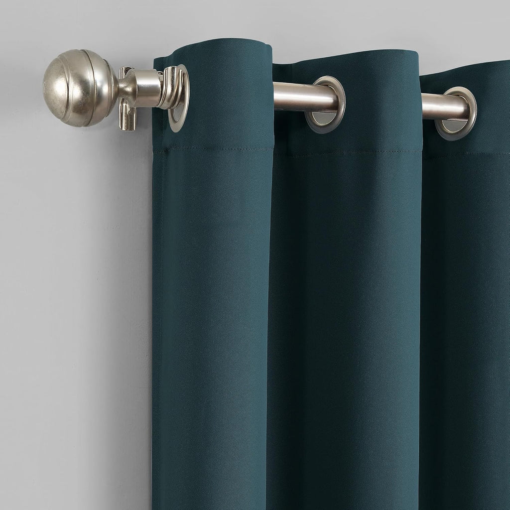 Sun Zero Easton Energy Saving Blackout Grommet Curtain Panel, 40" x 54", Teal