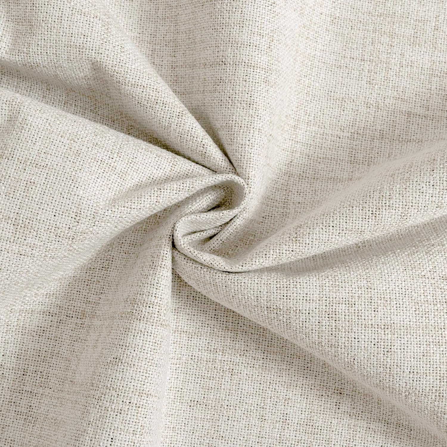 YoungsTex Linen Blackout Curtains 54 Inch Length for Bedroom, Full Light Blocking Drapes for Living Room Farmhouse Thermal Insulated Cream…