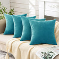 Gawamay Decorative Square Throw Pillow Covers 18x18 Inch Set of 4, Super Soft Chenille Pillows Cover Fall Pillowcase for Living Room Bedroo…