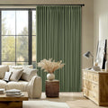 Twodrapes 100 Inch Blackout Pinch Pleat Curtains 2 Panels Set for Living Room Bedroom Farmhouse Farmhouse Pinch Pleated Back Tab Thermal In…