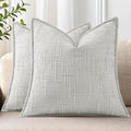 decorUhome Chenille Throw Pillow Covers 16x16 Set of 2, Soft Textured Slubby Modern Decorative Pillow Covers with Elegant Design for Couch,…
