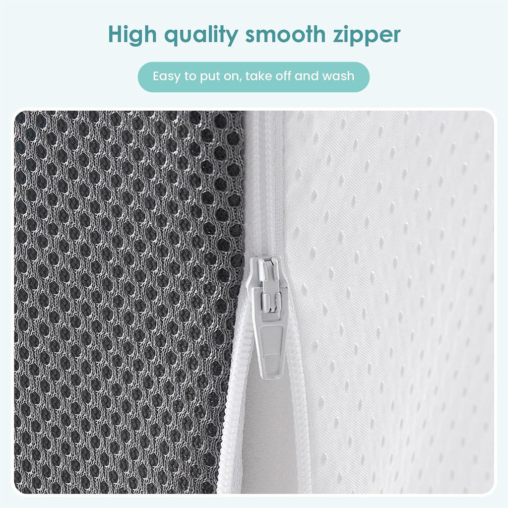 Cozymaker Wedge Pillow Cover Fitted 7.5" Bed Wedge Pillow Case 24" W x 24" x 7.5" H, Soft Machine Washable, Only One Cover 7.5 inch Bamboo