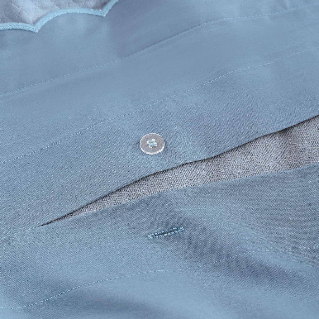 MarthaStewart Martha Stewart - King Duvet Cover Set, 100% Soft Cotton Blend Bedding, Corner Ties & Button Closure, 3 Piece Bed Set with Mat…