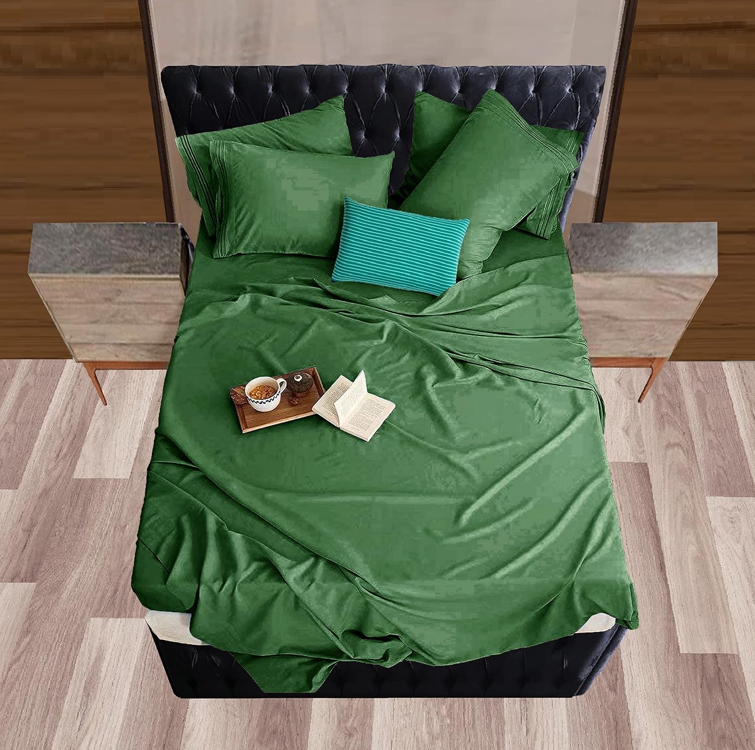 MocassiLuxuryBedding Mocassi Bed Sheet Set - Luxury Hotel 1800 Premier Bedding Sheets & Pillowcases - Ultra Soft Breathable & Cooling Bed S…