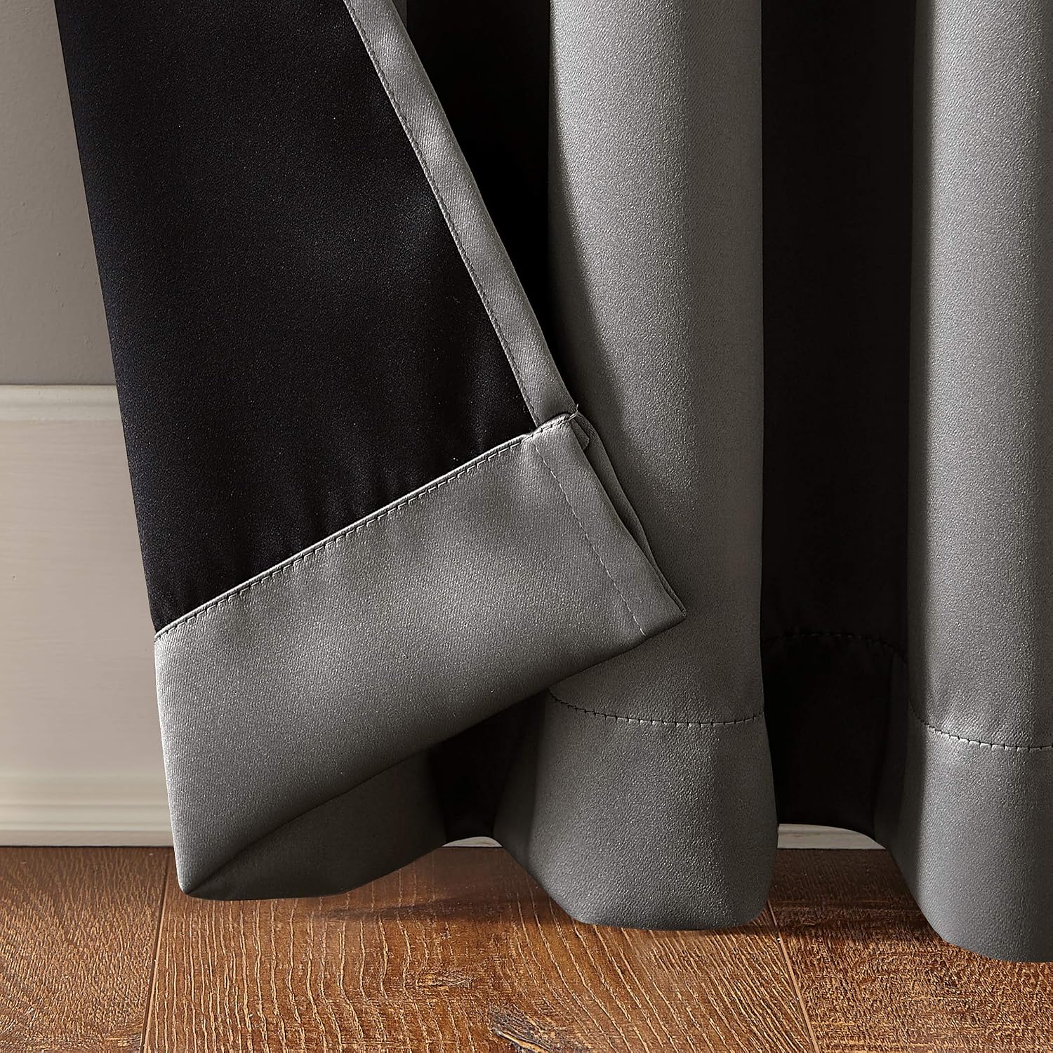 Sun Zero Oslo Theater Grade Extreme Total Blackout Rod Pocket Curtain Panel, 52" x 95", Gray