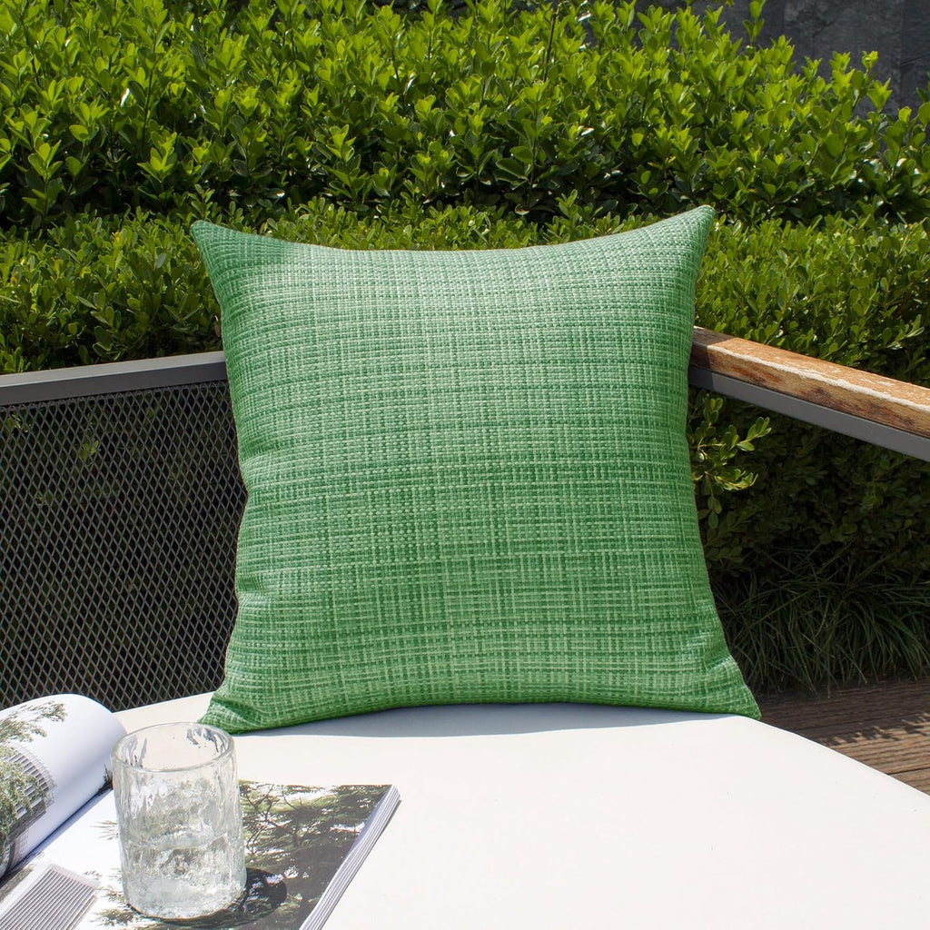 Kevin Textile Pack of 2 Spring Decorative Outdoor Waterproof Throw Pillow Covers Stripe Square Pillowcases Modern Cushion Cases for Patio…