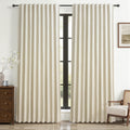 Qjmydeco Cute Blackout Curtains 60 Inches Extra Wide Linen 96 Inch Length for Living Room/Sliding Glass Door, Pleated Heavy Duty Thermal Dra…