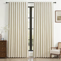 Qjmydeco Cute Blackout Curtains 60 Inches Extra Wide Linen 84 Inch Length for Living Room/Sliding Glass Door, Pleated Heavy Duty Thermal Dra…