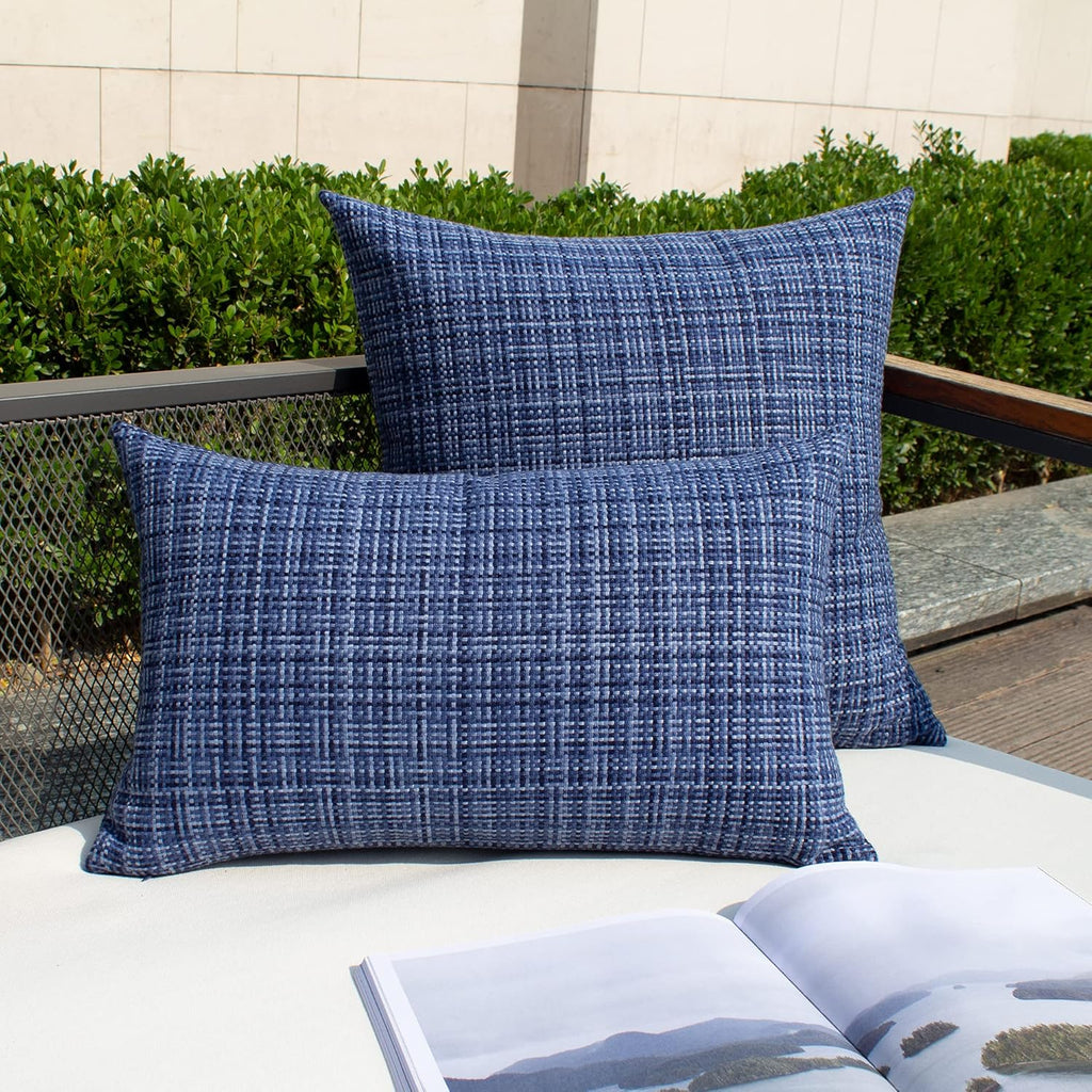 Kevin Textile Outdoor Waterproof Throw Pillow Covers Water Resistant Decorative Square Cushion Covers Pillowcase Shell for Patio Couch…
