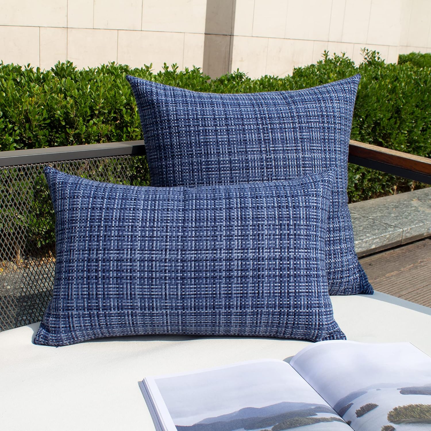 Kevin Textile Outdoor Waterproof Throw Pillow Covers Water Resistant Decorative Square Cushion Covers Pillowcase Shell for Patio Couch…