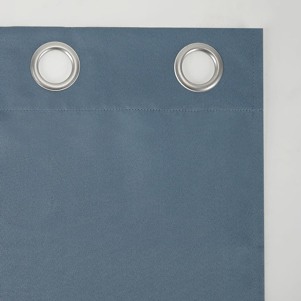 Sun Zero Easton Energy Saving Blackout Grommet Curtain Panel, 40" x 63", Denim Blue