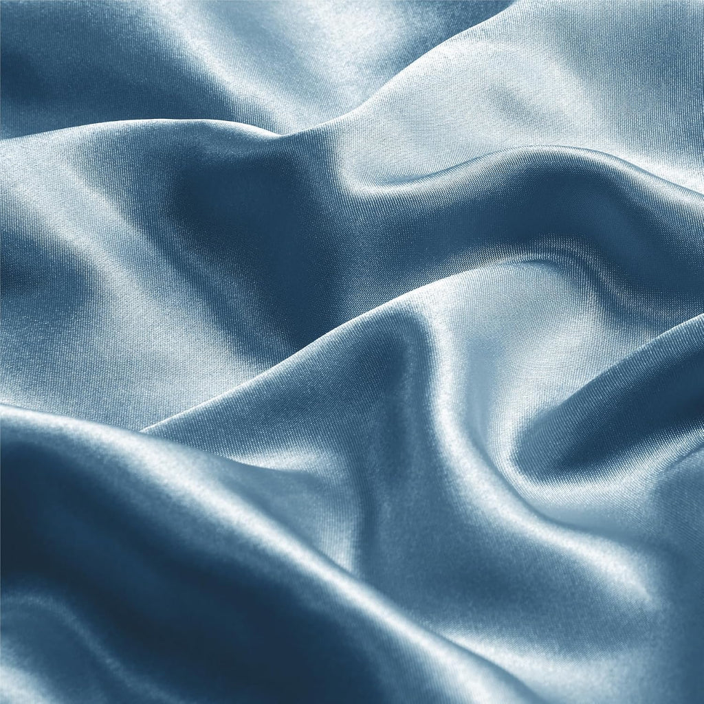 Bedelite Satin Pillowcase with Zipper, Airy Blue Pillow Cases Queen Size Set of 2, Super Soft and Cooling Similar to Silk Pillow Cases, Gif…