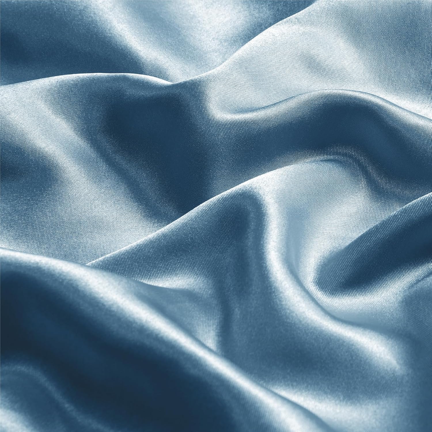 Bedelite Satin Pillowcase with Zipper, Airy Blue Pillow Cases Queen Size Set of 2, Super Soft and Cooling Similar to Silk Pillow Cases, Gif…