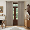 Twodrapes Deep Flax Linen Pinch Pleated Blackout Curtains 84 Inches Long for Bedroom Living Room Darkening 100% Black Out Pinch Pleat Drape…