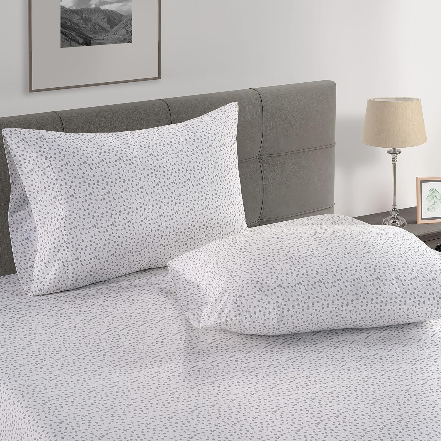 LANE LINEN Twin XL Fitted Sheet, 100% Organic Cotton 2-Piece Set (1 Fitted Sheet, 1 Pillowcase), Percale Weave, Soft, Breathable, Fits…