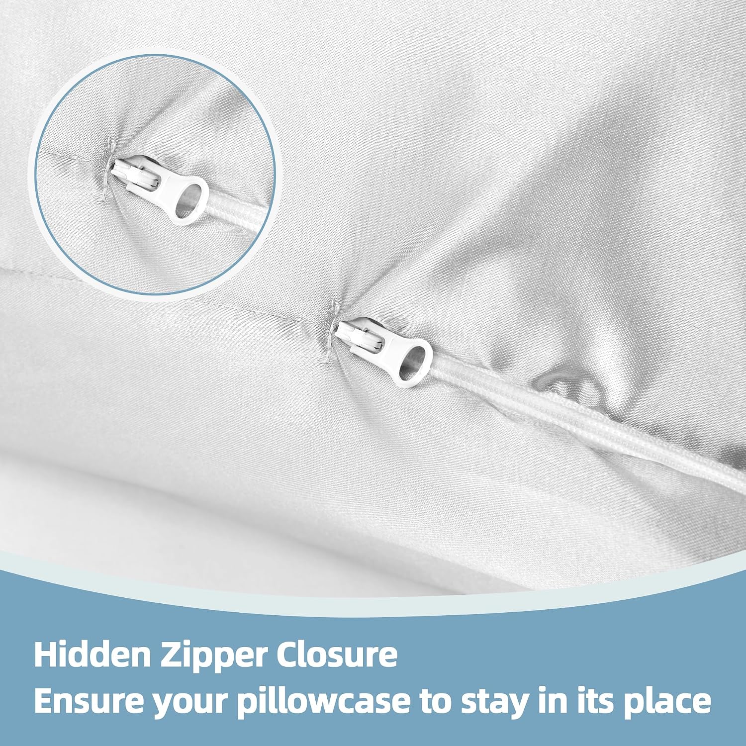 Balapet Silky Satin Pregnancy Pillow Cover (ONLY Pillowcase), U Shaped Luxurious Smooth Maternity Pillow Cover, Soft & Breathable Large Pil…