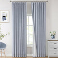 VisionHome Vision Home Chambray Blue Full Blackout Curtains Pinch Pleated Room Darkening Window Curtains 63 inch for Living Room Bedroom Th…