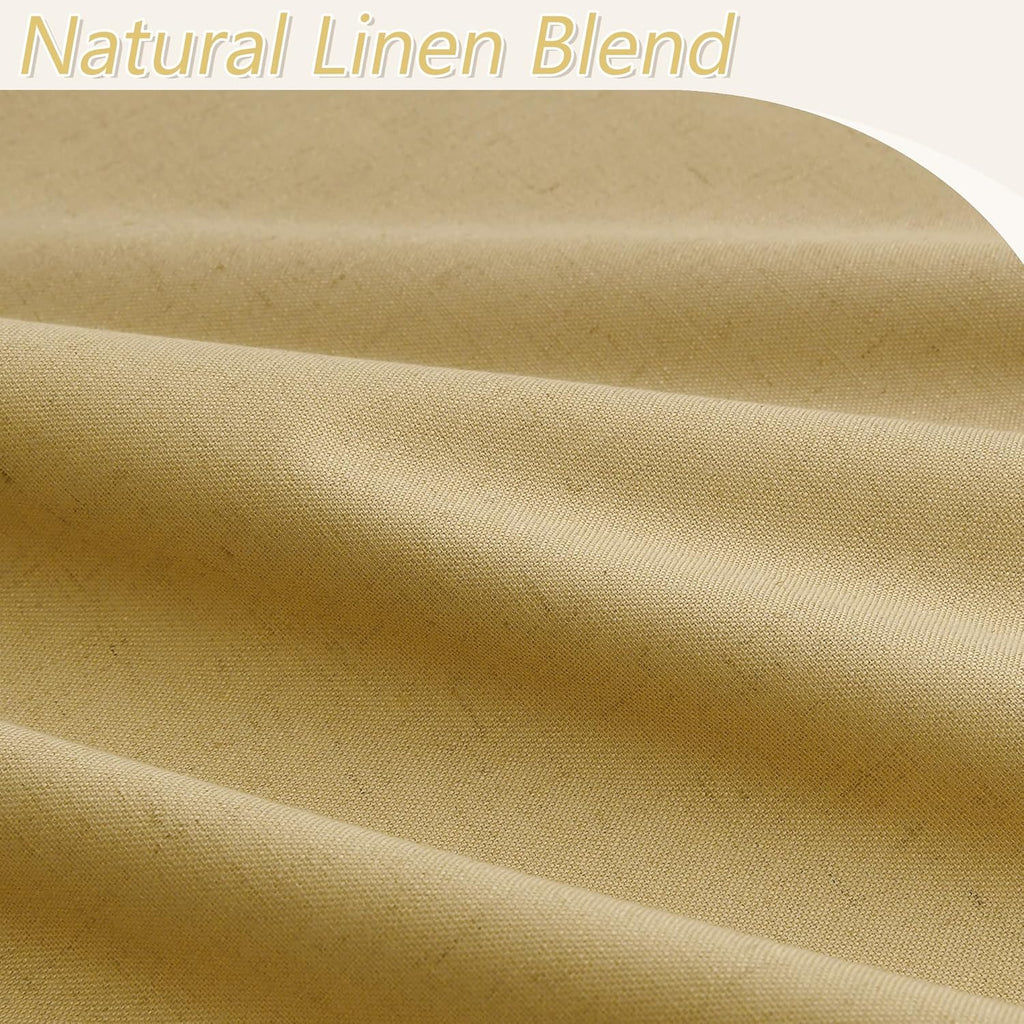 Guken 100% Blackout Curtains 108 Inch Length 2 Panels Set for Living Room Bedroom Back Tab Thermal Insulated Black Out Linen Drapes Room Da…