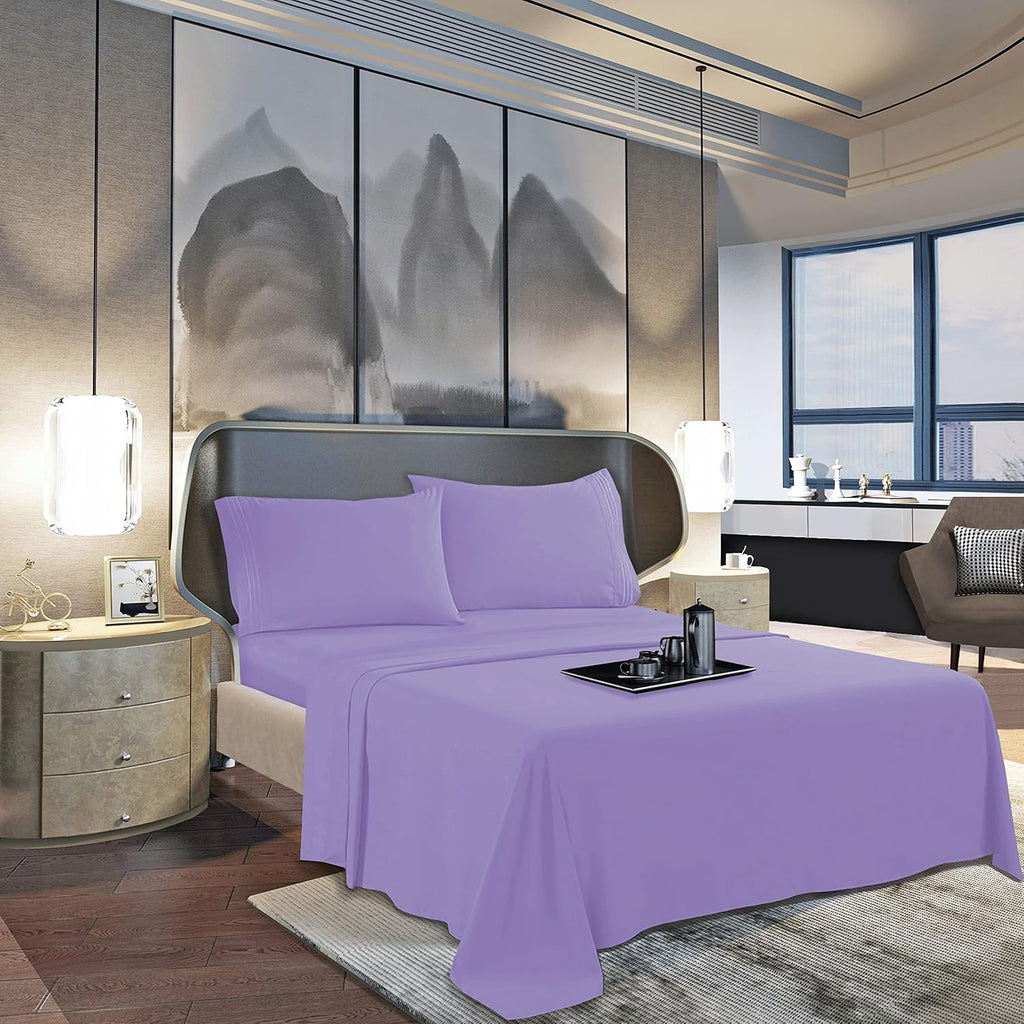 MocassiLuxuryBedding Mocassi Full Sheet Set - Luxury Hotel 1800 Premier Bedding Sheets & Pillowcases - Ultra Soft Breathable & Cooling Bed…