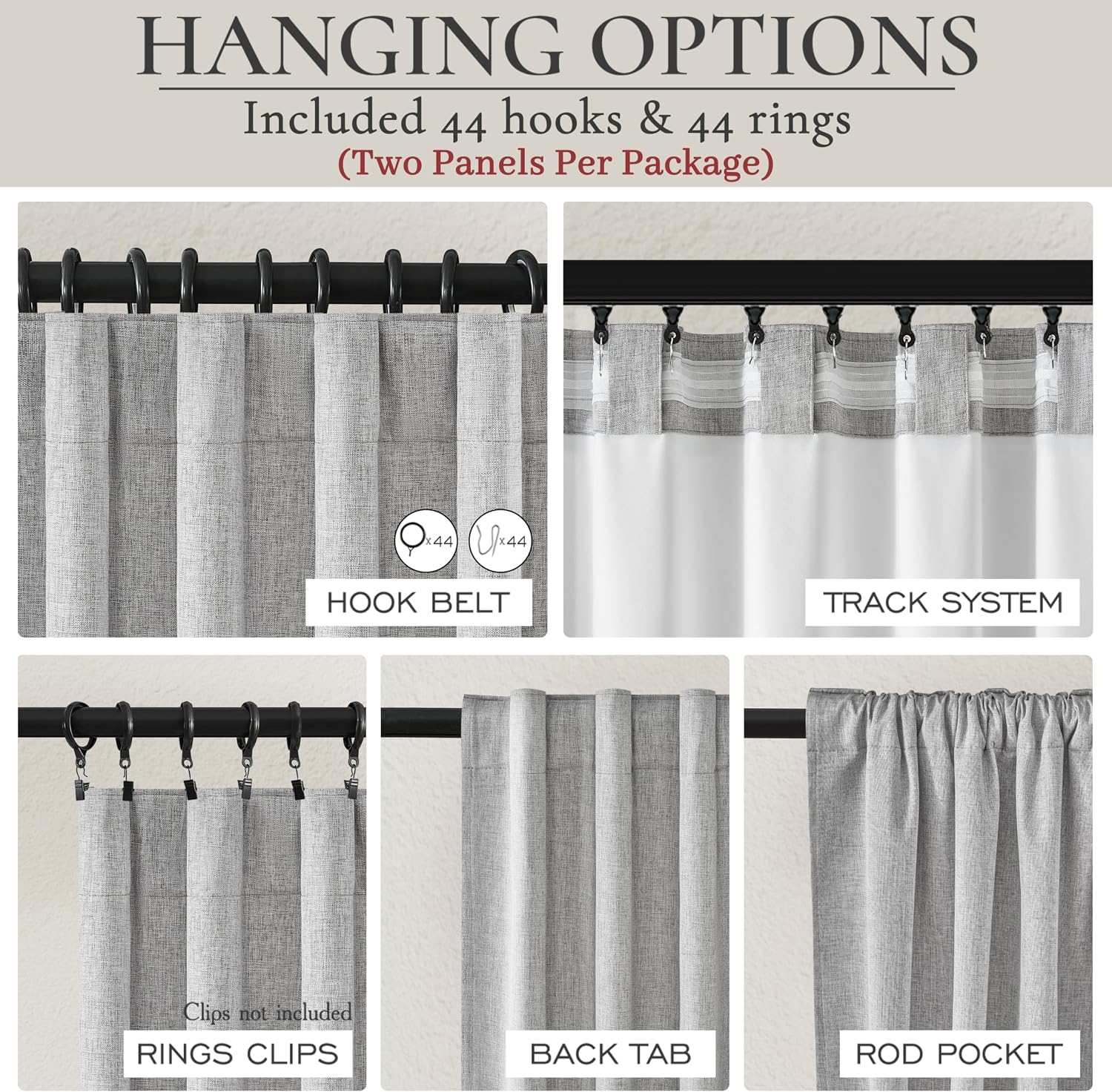 Qjmydeco Gray Blackout Curtains 70 Inches Extra Wide Linen Curtains 84 Inch Length for Kids Boys Room/Nursery, Pleated Bedroom Thermal Drap…