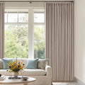 Twodrapes Memory Trained Pinch Pleated 100% Blackout Linen 80 Inch Curtains for Bedroom Room Darkening Light Blocking Burlywood Tan Window…