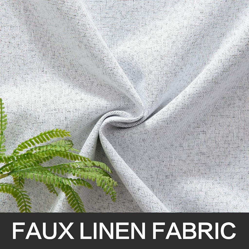 Miulee Linen Texture Full Blackout Curtain for Living Room Darkening, Thermal Insulated Grommet Curtain for Bedroom, Room Darkening Curtains…