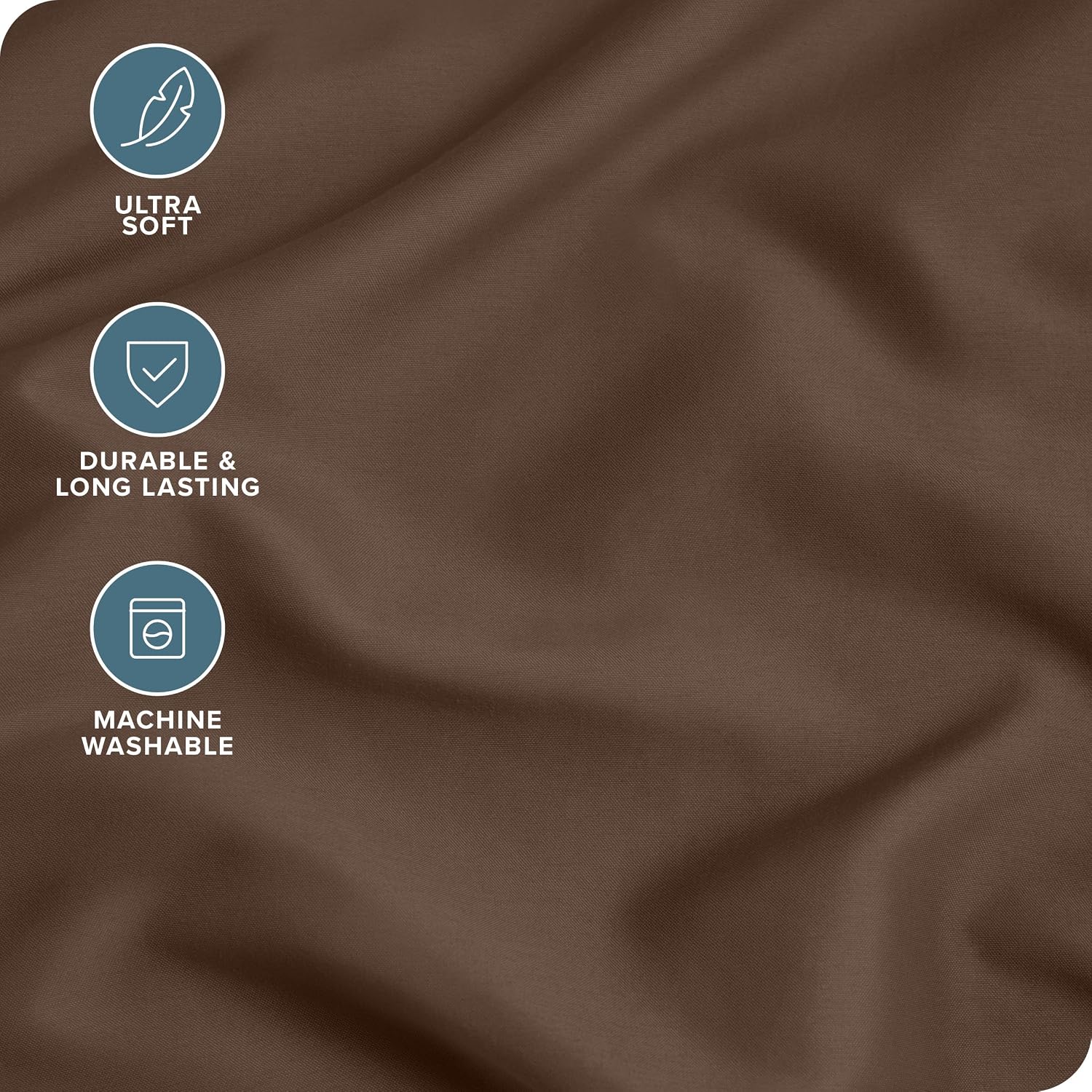 BareHome Bare Home Microfiber Pillow Cases - Standard/Queen Size Set of 2 - Cooling Pillowcases - Double Brushed - Cocoa Pillowcases 2 Pack…