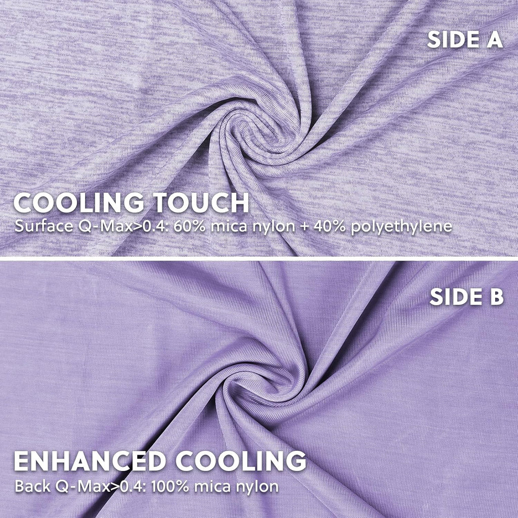 Homfine Cooling Pillowcases King Size - Double Side Q-Max 0.439 Cooling Fiber for Pillow Protector, Breathable Cold Pillow Cover for Hot Sl…