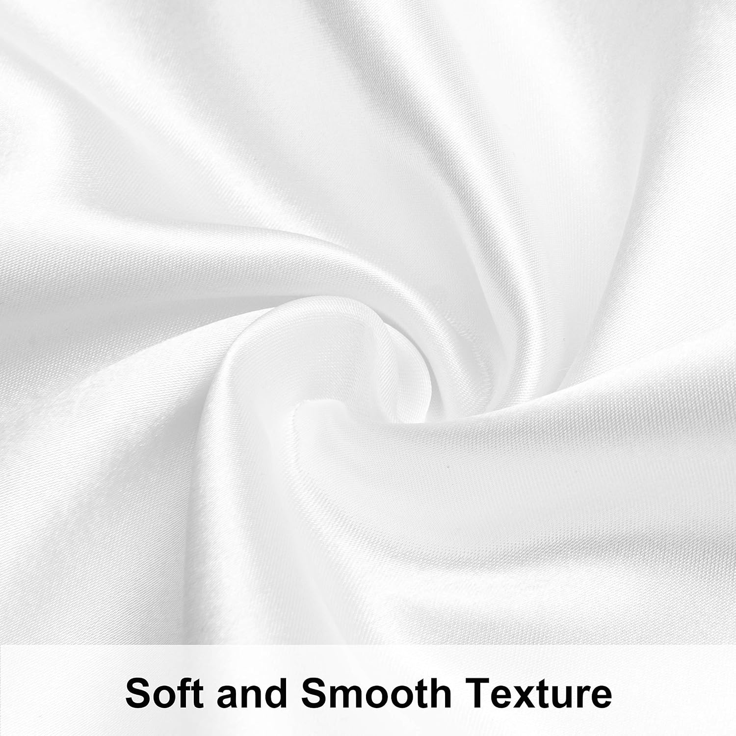 Ntbay 12 Pack Satin Queen Pillowcases for Hair and Skin, Luxurious and Silky Pillow Cases with Envelope Closure, 20 x 30 Inches, White 12 P…