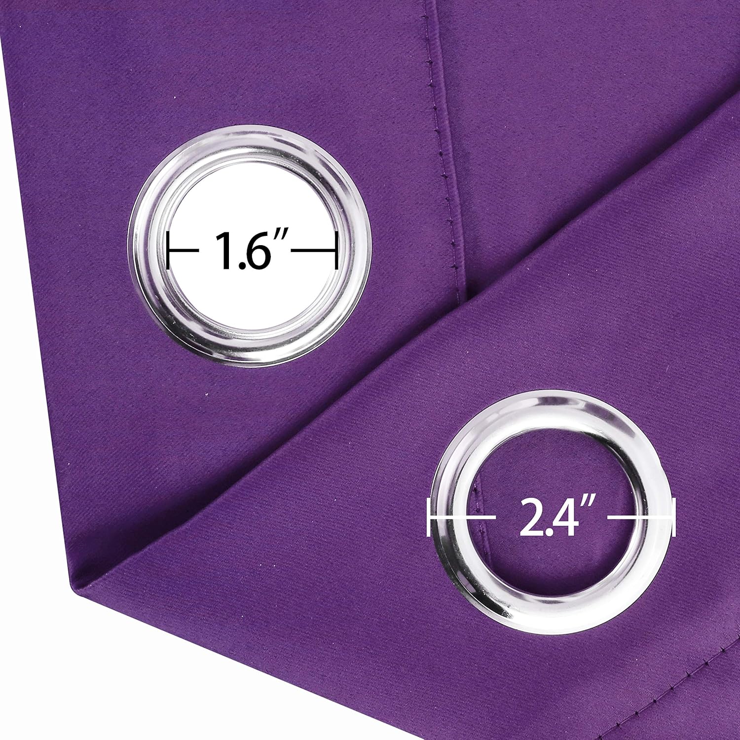 Lemomo Purple Blackout Curtains 34 x 63 Inch Length/Set of 2 Curtain Panels/Thermal Insulated Room Darkening Blackout Curtains for Bedroom…