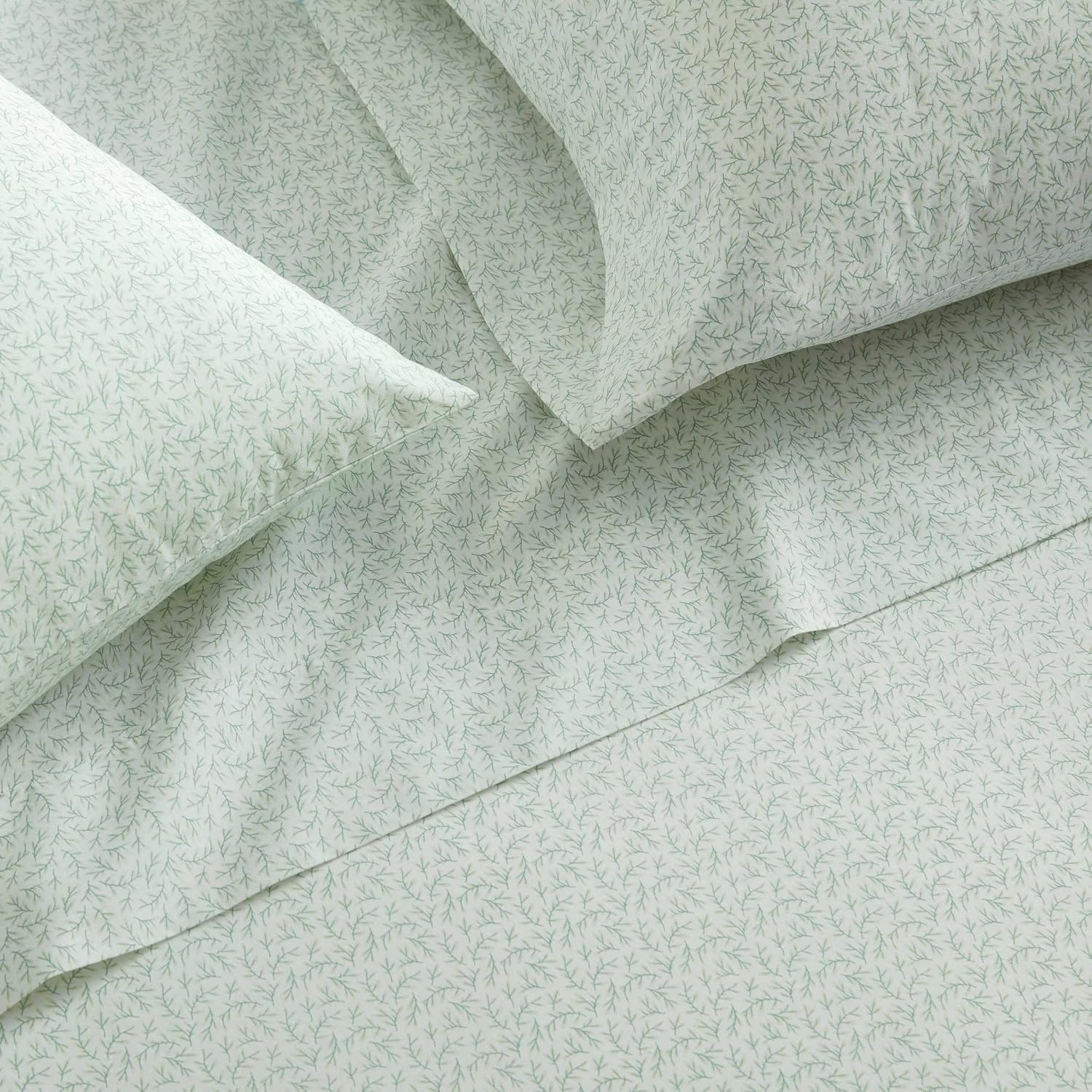 MarthaStewart Martha Stewart - Queen Size Sheets Set, Crisp & Tailored Cooling Sheets w/a Naturally Smooth Cotton Percale Lightweight Feel…