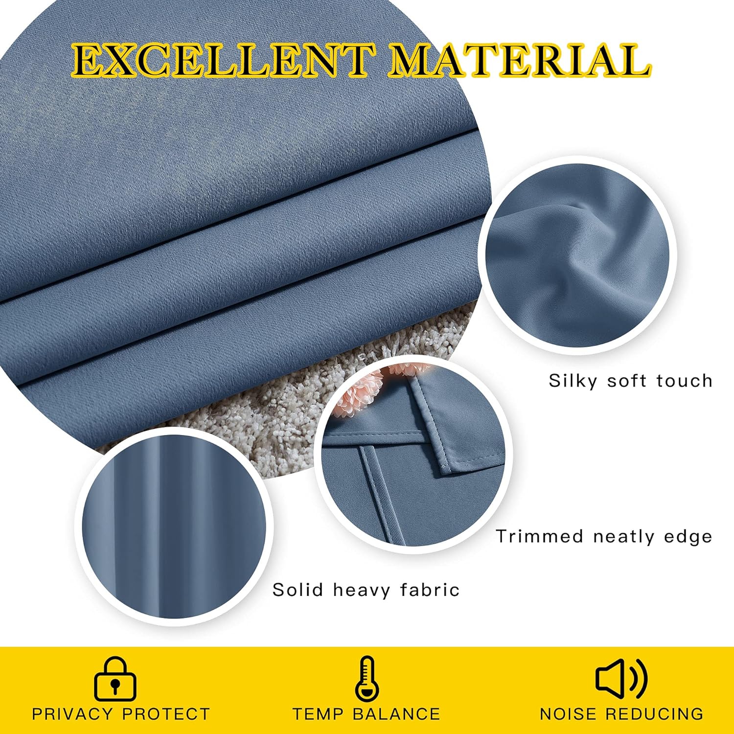 NICETOWN Room Darkening Curtains for Windows - Home Fashion Energy Saving Grommet Top Thermal Insulated Drapes for Bedroom/Patio Door…