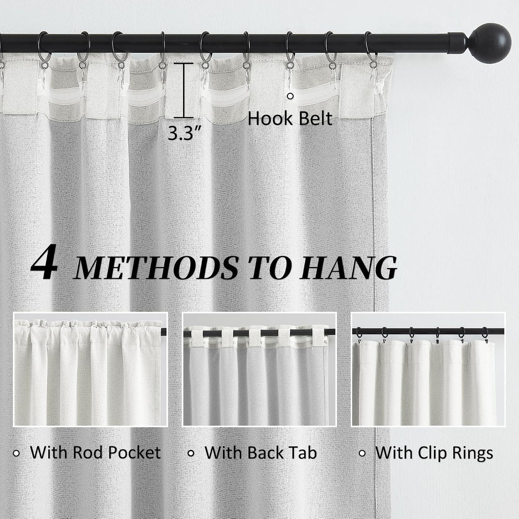 Keqiaosuocai Cream White Blackout Curtains for Small Windows Short 100% Room Darkening Sound Dampening Thermal Insulated Shades Blinds for…