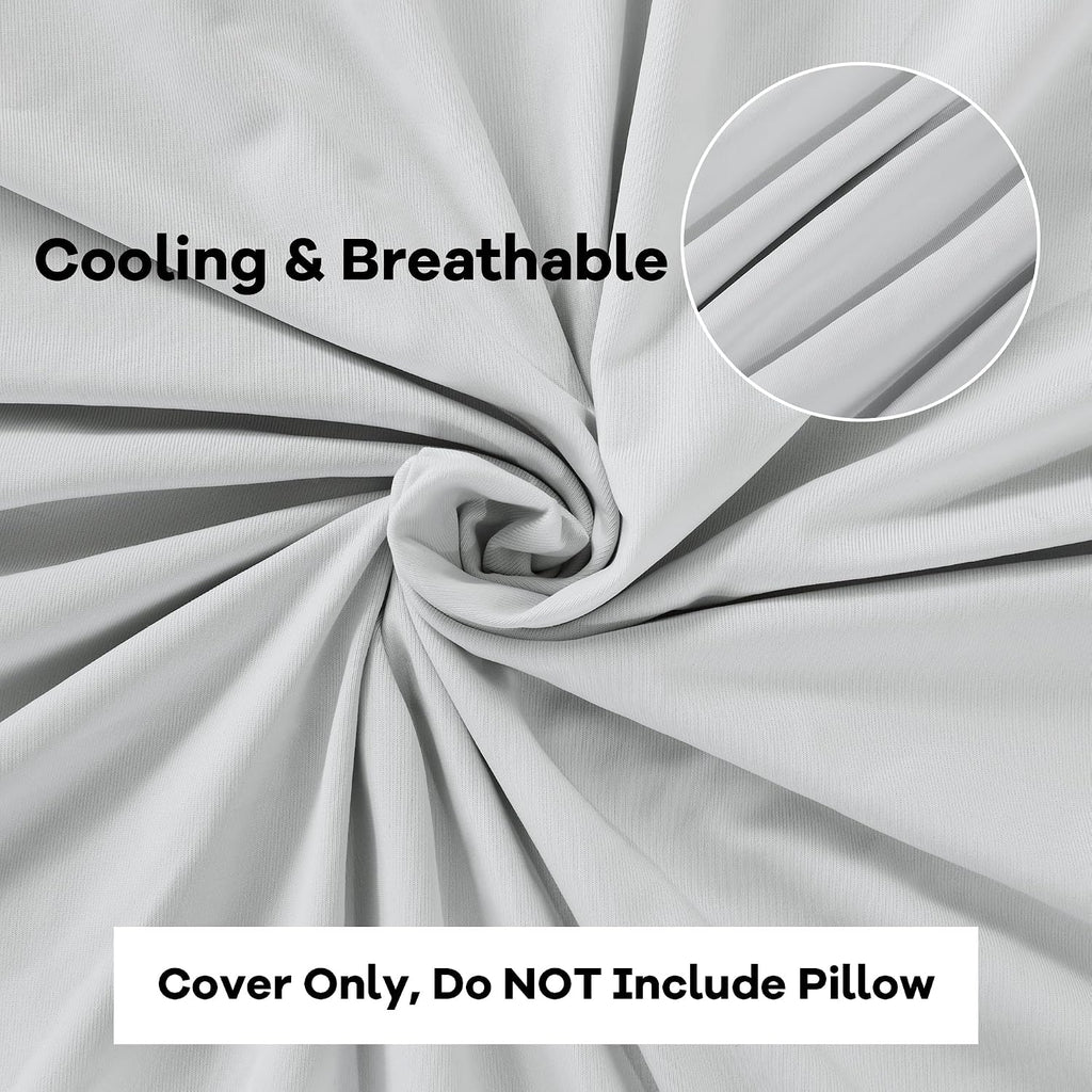 HOMBYS Cooling Bed Wedge Pillow Cover Q-max 0.4 Cool Pillowcases Super Soft & Skin-Friendly with Zipper Design, Removable & Machine…