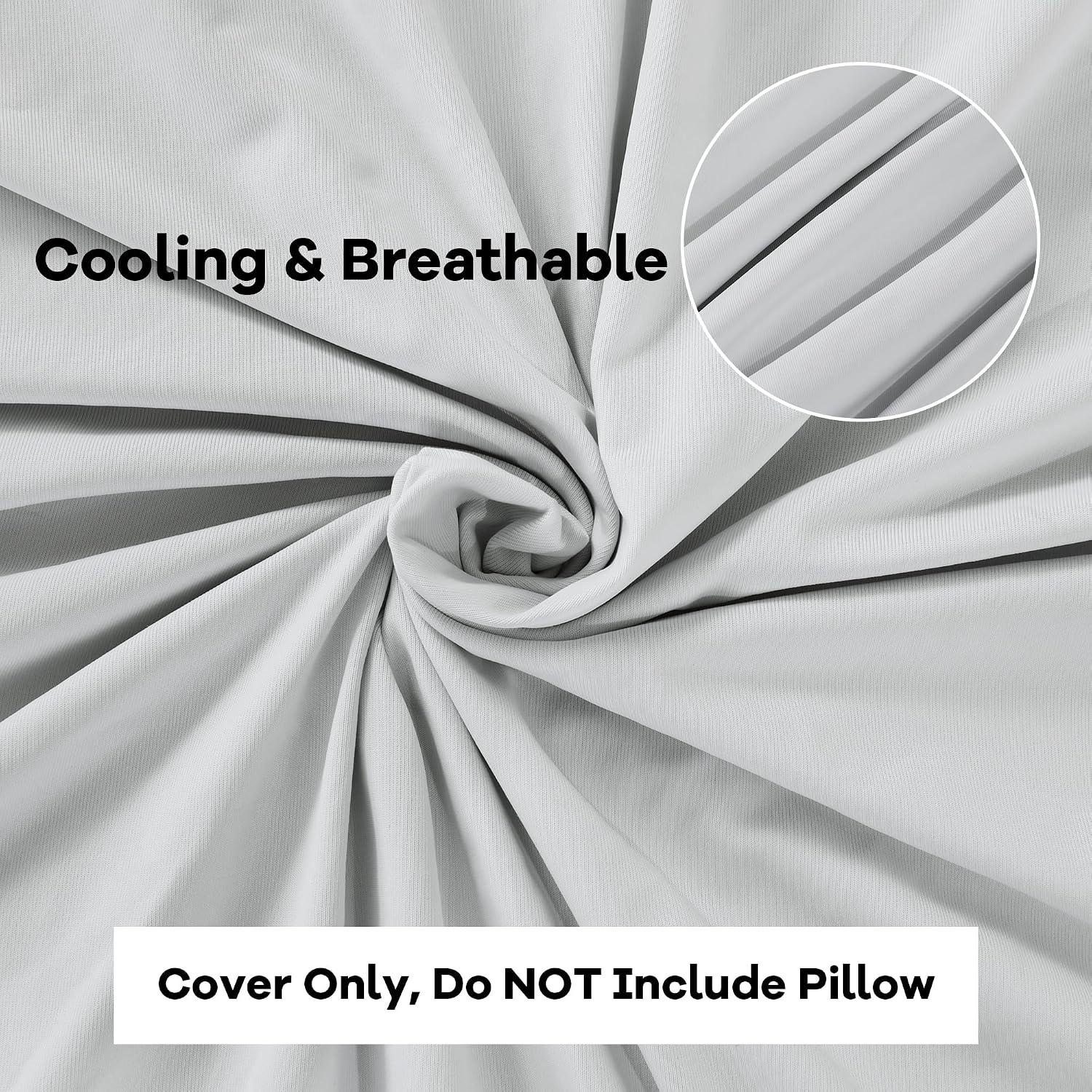 HOMBYS Cooling Bed Wedge Pillow Cover Q-max 0.4 Cool Pillowcases Super Soft & Skin-Friendly with Zipper Design, Removable & Machine…