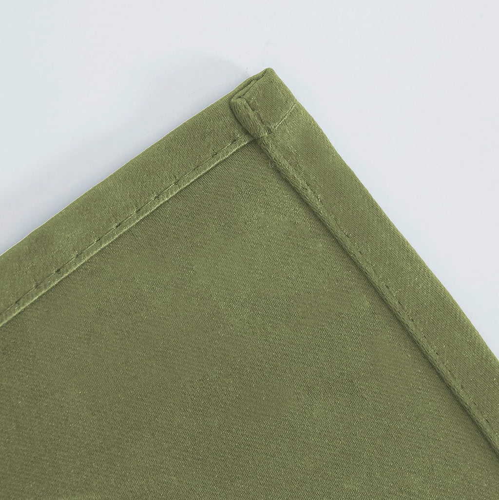 Lemomo Olive Green Thermal Blackout Curtains/38 x 63 Inch/Set of 2 Panels Room Darkening Curtains for Bedroom 63 Inch Green