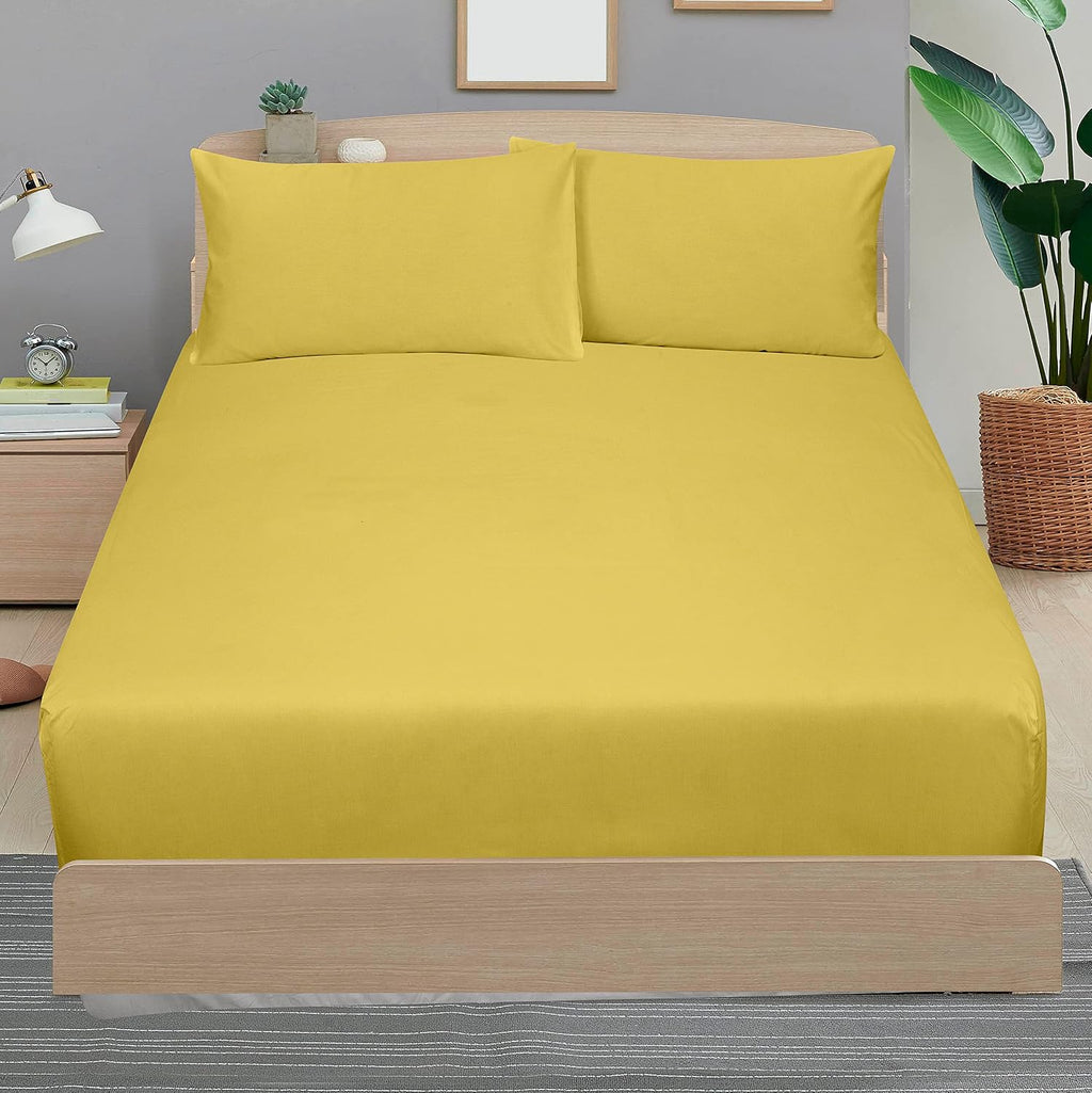 Royalelinens ROYALE LINENS 300 Thread Count 100% Long Staple Combed Cotton Sheet Set - 4 Piece Queen Bed Sheets - 1 Fitted, 1 Flat & 2 Pill…