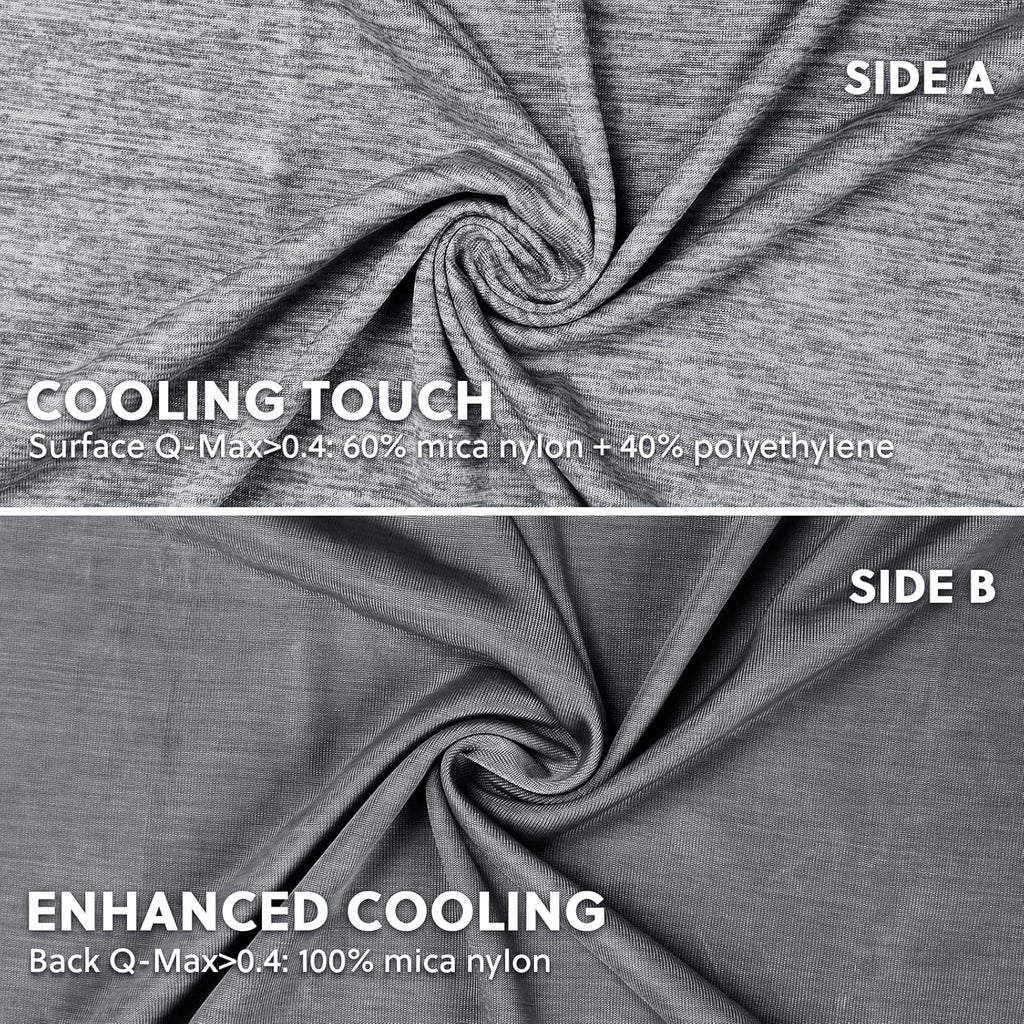 Homfine Cooling Pillowcase Body Size - Double Side Q-Max 0.439 Cooling Fiber for Pillow Protector, Long Cold Pillow Cover for Hot Sleeper N…