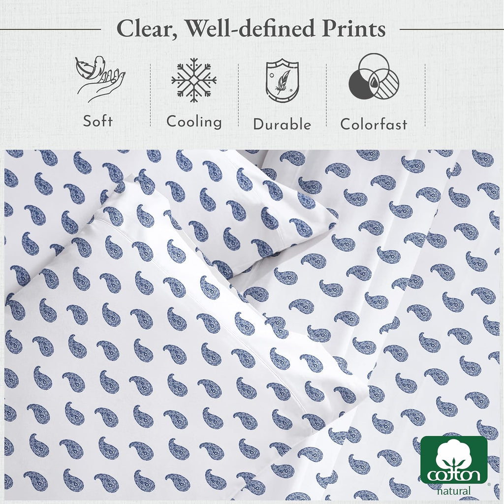 CaliforniaDesignDen California Design Den Deep Pocket Twin Sheets Set - 400 Thread Count Sateen, Natural 100% Cotton Sheets, and Durable Be…