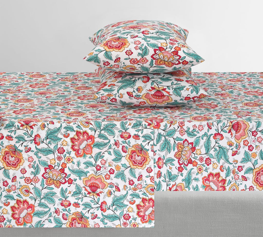 Featherstitchnewyork Feather & Stitch Softest 100% Cotton Sheets, 300 Thread Count Percale Weave Bedding, 16" Deep Pocket, Cooling Sheets,…