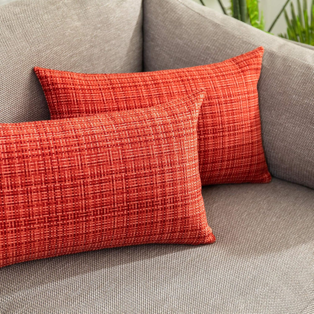 Kevin Textile Pack of 2 Valentines Decorative Outdoor Waterproof Pillow Covers Garden Cushion Sham Throw Pillowcase Shell for Patio Tent…
